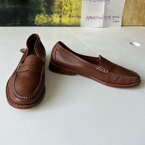 🇺🇸Weekjuns G.H. Bass & co handcrafted size 9.5M brown leather classic moccasins - Picture 8 of 16